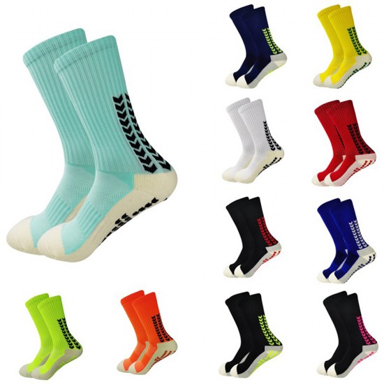 Wholesale adhesive-coated adult non-slip sports socks, thickened towel-soled soccer socks, cross-border sports socks. Wholesale adhesive-coated adult non-slip sports socks, thickened towel-soled soccer socks, cross-border sports socks.