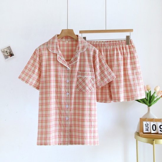 Women's summer nightgown, pure cotton double-layered cotton gauze short-sleeved loungewear, thin, soft, loose, plus-size cotton nightgown. Women's summer nightgown, pure cotton double-layered cotton gauze short-sleeved loungewear, thin, soft, loose, plus-size cotton nightgown.