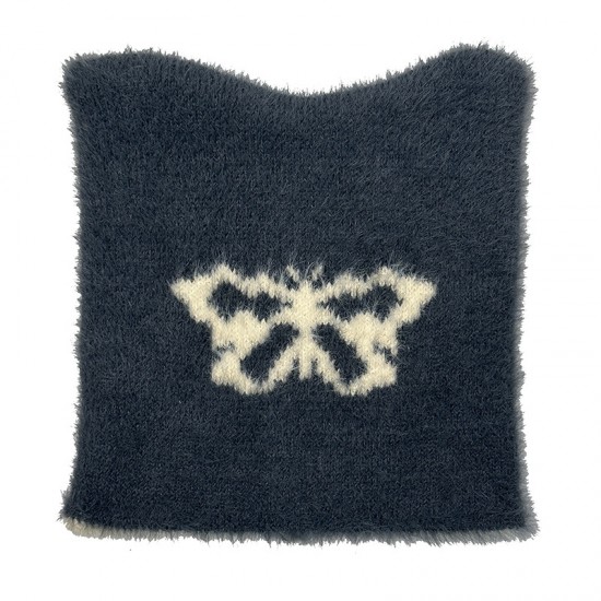 European and American Autumn/Winter Warm Jacquard Butterfly Knitted Hat, Outdoor Street Fashion Y2K Star Plush Cap European and American Autumn/Winter Warm Jacquard Butterfly Knitted Hat, Outdoor Street Fashion Y2K Star Plush Cap