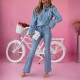 Amazon Cross-Border European and American 2024 Spring/Summer New Flared Jeans for Women: Stylish and Elegant Commuter Casual Pants Amazon Cross-Border European and American 2024 Spring/Summer New Flared Jeans for Women: Stylish and Elegant Commuter Casual Pants
