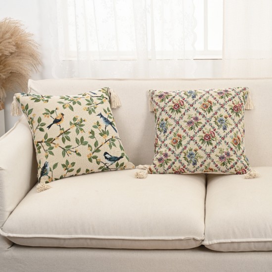 European cotton and linen jacquard sofa cushion, living room lumbar pillow, American headboard cushion cover, large core pillow European cotton and linen jacquard sofa cushion, living room lumbar pillow, American headboard cushion cover, large core pillow