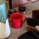 Mangmang's homemade spring cartoon outing puppy mug, ceramic water cup, cute green coffee cup gift with a swoosh. Mangmang's homemade spring cartoon outing puppy mug, ceramic water cup, cute green coffee cup gift with a swoosh.