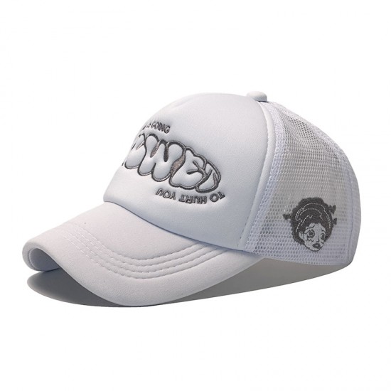 New foreign trade caps featuring English lettered embroidered baseball caps, fashionable and versatile, breathable couples' mesh hats, and trucker hats. New foreign trade caps featuring English lettered embroidered baseball caps, fashionable and versatile, breathable couples' mesh hats, and trucker hats.