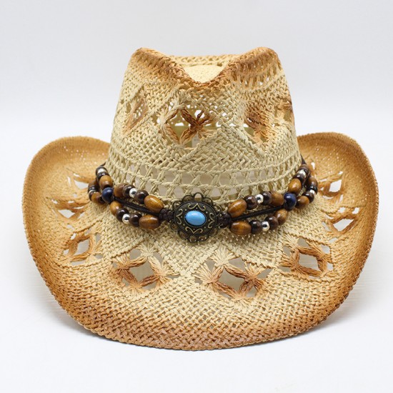 Ethnic hollow cowboy hat, a popular men's summer beach hat on Amazon AliExpress Ethnic hollow cowboy hat, a popular men's summer beach hat on Amazon AliExpress