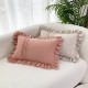 Cross-border Nordic ins rose jacquard Dutch velvet ruffled skirt pillow, American retro sofa decorative pillowcase Cross-border Nordic ins rose jacquard Dutch velvet ruffled skirt pillow, American retro sofa decorative pillowcase