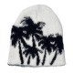 Cross-border Faux Mink Coconut Tree Knitted Beanie Hat, Autumn/Winter Women's Street Warm Earmuff Pullover Beanie, Trendy Men's