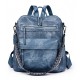 Cross-border backpacks Women's PU soft leather backpack, versatile large-capacity dual-use shoulder bag.