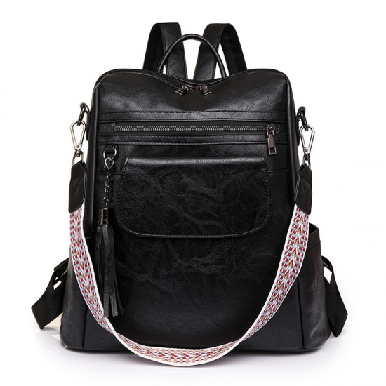 New women's bags, cross-border new large-capacity retro dual-use shoulder and crossbody bags, casual women's backpacks.