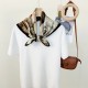 Korean Spring and Autumn New Fashion Personalized Print Square Scarf, Luxury Women's Fashionable and Elegant Thin 68cm Square Scarf Korean Spring and Autumn New Fashion Personalized Print Square Scarf, Luxury Women's Fashionable and Elegant Thin 68cm Square Scarf