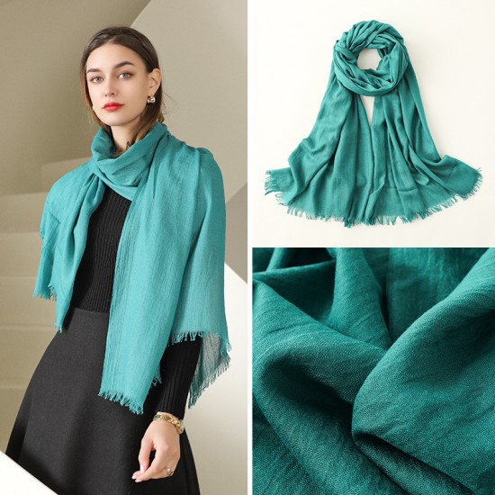 2025 Spring/Summer new silk scarf, fashionable sunscreen, long beach scarf, solid color cotton and linen silk scarf, wholesale 2025 Spring/Summer new silk scarf, fashionable sunscreen, long beach scarf, solid color cotton and linen silk scarf, wholesale