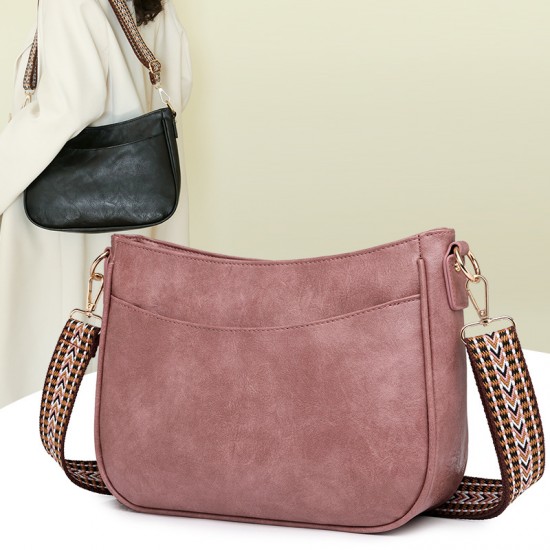 Cross-border soft leather women's commuter underarm bag, casual women's shoulder bag, large-capacity retro crossbody bag Cross-border soft leather women's commuter underarm bag, casual women's shoulder bag, large-capacity retro crossbody bag