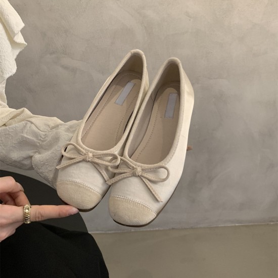Women's round-toe pumps, new spring and autumn soft leather ballet fairy style slip-on soft flat-soled toe shoes. Women's round-toe pumps, new spring and autumn soft leather ballet fairy style slip-on soft flat-soled toe shoes.