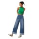 2025 Spring new European and American cross-border fashionable high-waisted straight-leg jeans with cuffed hems for women, casual wide-leg pants. 2025 Spring new European and American cross-border fashionable high-waisted straight-leg jeans with cuffed hems for women, casual wide-leg pants.