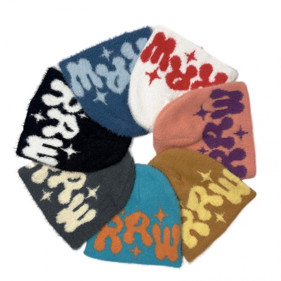 New faux mink knitted jacquard hats, in stock, cross-border hot-selling knitted hats, popular European and American beanie hats. New faux mink knitted jacquard hats, in stock, cross-border hot-selling knitted hats, popular European and American beanie hats.