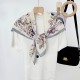 Korean thin, fashionable, elegant silk scarves, 90cm, garden print, neck support, versatile square scarves for women, wholesale scarves. Hair