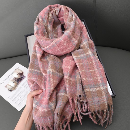 New imitation cashmere plaid, thickened women's cross-border, warm, autumn and winter, whitening, soft, tasseled shawls. New imitation cashmere plaid, thickened women's cross-border, warm, autumn and winter, whitening, soft, tasseled shawls.