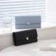 Lianbu women's long wallet, 2025 new PU leather foldable heart buckle trifold bag, women's clutch in stock Lianbu women's long wallet, 2025 new PU leather foldable heart buckle trifold bag, women's clutch in stock