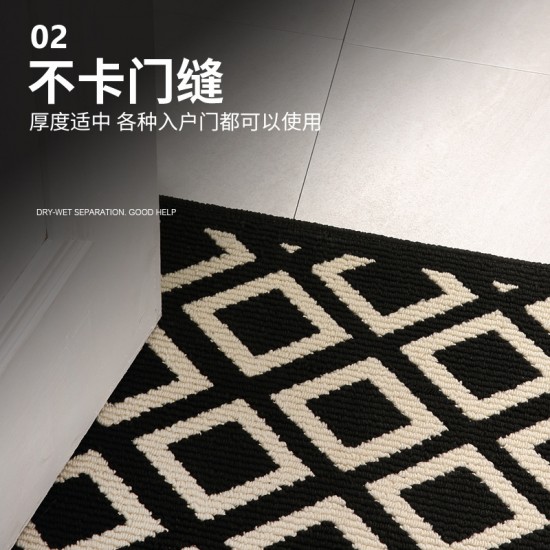 Cross-border home entrance doormat, dust-removing, wear-resistant doormat for home entrance, simple absorbent, non-slip rug.