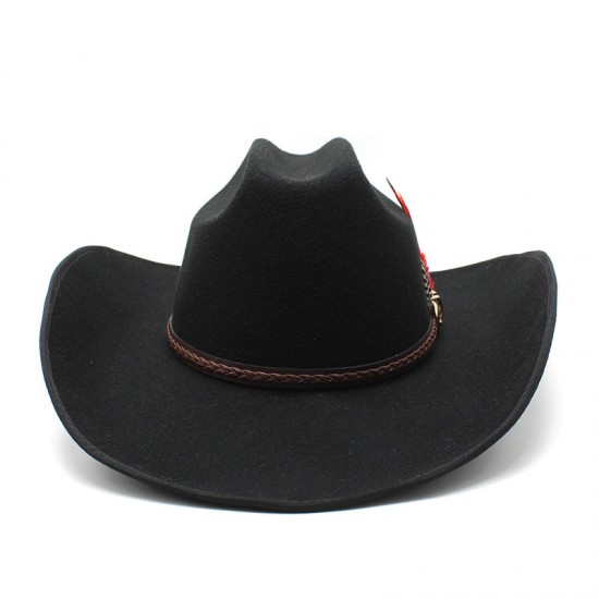 Tibetan woolen hat, thickened felt hat, Tibetan wide-brimmed black leather belt hat, spring and autumn western cowboy hat for men and women Tibetan woolen hat, thickened felt hat, Tibetan wide-brimmed black leather belt hat, spring and autumn western cowboy hat for men and women