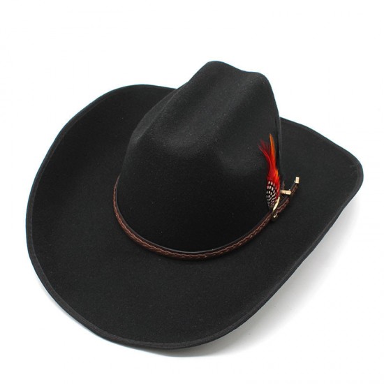 Tibetan woolen hat, thickened felt hat, Tibetan wide-brimmed black leather belt hat, spring and autumn western cowboy hat for men and women Tibetan woolen hat, thickened felt hat, Tibetan wide-brimmed black leather belt hat, spring and autumn western cowboy hat for men and women