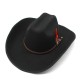 Tibetan woolen hat, thickened felt hat, Tibetan wide-brimmed black leather belt hat, spring and autumn western cowboy hat for men and women Tibetan woolen hat, thickened felt hat, Tibetan wide-brimmed black leather belt hat, spring and autumn western cowboy hat for men and women