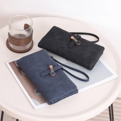 New Korean-style fresh zipper closure, women's long wallet, multi-functional large-capacity handbag, in stock for wholesale