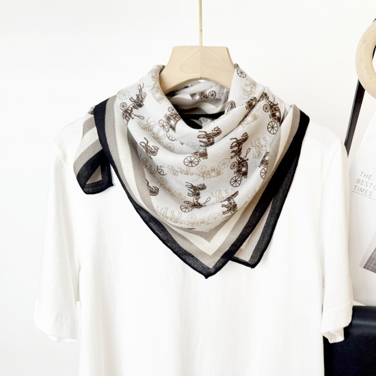 Japanese and Korean simple, repetitive, creative horse print square scarves for spring and summer, stylish, thin, elegant square scarves for daily commuting Japanese and Korean simple, repetitive, creative horse print square scarves for spring and summer, stylish, thin, elegant square scarves for daily commuting