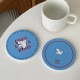 Manmang Grocery creative cartoon puppy happy birthday absorbent ceramic coasters, round insulated coasters for coffee gifts Manmang Grocery creative cartoon puppy happy birthday absorbent ceramic coasters, round insulated coasters for coffee gifts