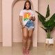 Factory direct cross-border 2025 spring and summer new Amazon high-waisted, sexy, raw-edge denim shorts for women, slimming effect Factory direct cross-border 2025 spring and summer new Amazon high-waisted, sexy, raw-edge denim shorts for women, slimming effect
