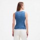 2025 summer new European and American cross-border trade sleeveless slim-fit denim vest for women, round-neck waistcoat 2025 summer new European and American cross-border trade sleeveless slim-fit denim vest for women, round-neck waistcoat