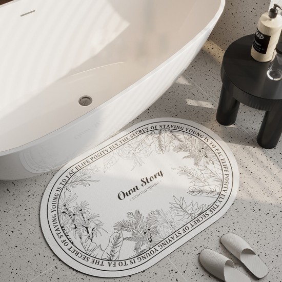 Linen woven bathroom mats, absorbent bathroom doormats, quick-drying, soft bathroom mats with wet/dry separation. Linen woven bathroom mats, absorbent bathroom doormats, quick-drying, soft bathroom mats with wet/dry separation.