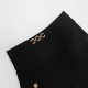 Striped contrasting turtleneck midi skirts for women, elegant slimming and flattering two-piece commuter suits.