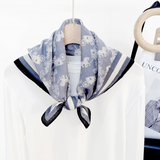 Japanese and Korean simple, repetitive, creative horse print square scarves for spring and summer, stylish, thin, elegant square scarves for daily commuting Japanese and Korean simple, repetitive, creative horse print square scarves for spring and summer, stylish, thin, elegant square scarves for daily commuting