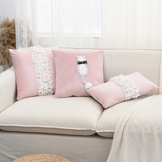 Cross-border Nordic hot-selling Halloween mesh cushion covers with bat and ghost designs for living room sofas and holiday decorations.