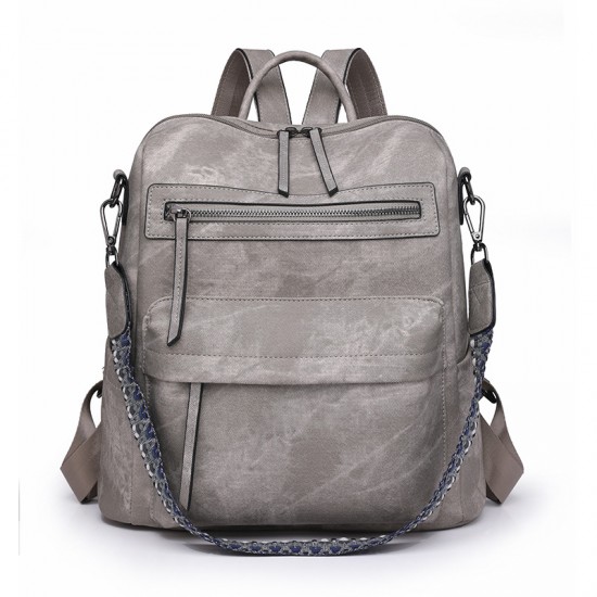 Cross-border backpacks Women's PU soft leather backpack, versatile large-capacity dual-use shoulder bag.