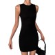 Cross-border women's short skirt V-neck pink and black bow-embellished slim-waisted dress with puffy buds Cross-border women's short skirt V-neck pink and black bow-embellished slim-waisted dress with puffy buds