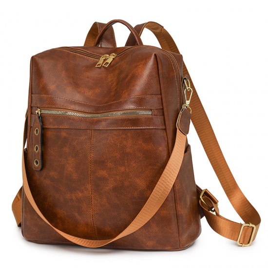 New Cross-Border Retro Women's Soft Leather Multifunctional Shoulder Bag, Simple and Versatile, Large Capacity Wholesale Backpack New Cross-Border Retro Women's Soft Leather Multifunctional Shoulder Bag, Simple and Versatile, Large Capacity Wholesale Backpack