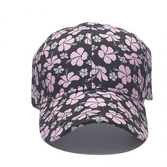 Cross-border pure cotton personalized small floral print baseball hats, versatile outdoor tie-dye hats Cross-border pure cotton personalized small floral print baseball hats, versatile outdoor tie-dye hats