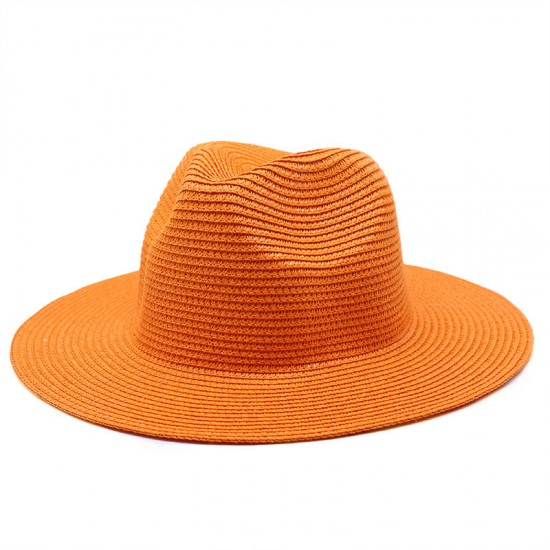 New summer unisex sun hat, fashionable, UV-resistant straw Panama hat, wholesale.