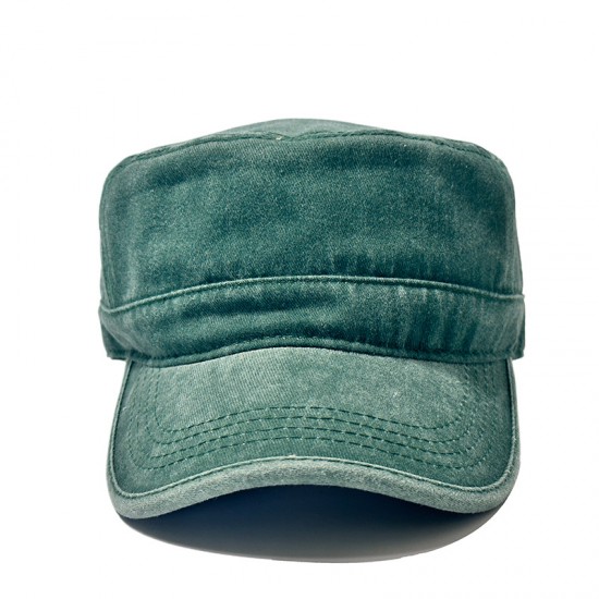 Cross-border washed cotton retro large-head circumference flat-top hat for men, outdoor hat with enlarged and darkened soft top and sun visor Cross-border washed cotton retro large-head circumference flat-top hat for men, outdoor hat with enlarged and darkened soft top and sun visor