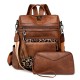 Cross-border PU women's winter new European and American retro versatile backpack, high-end two-tone tassel backpack wholesale Cross-border PU women's winter new European and American retro versatile backpack, high-end two-tone tassel backpack wholesale