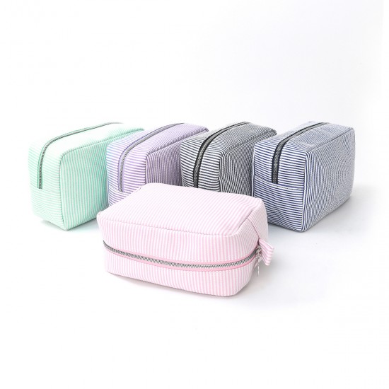 Cross-border seersucker cosmetic bag, Indian-style striped portable storage bag, Mississippi trend travel storage bag Cross-border seersucker cosmetic bag, Indian-style striped portable storage bag, Mississippi trend travel storage bag