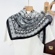 Korean cashew flower fashionable and elegant thin 90cm small square scarf for women, professional decorative scarf, dual-use shawl for outerwear Korean cashew flower fashionable and elegant thin 90cm small square scarf for women, professional decorative scarf, dual-use shawl for outerwear