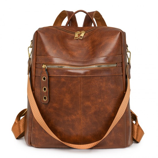 New Cross-Border Retro Women's Soft Leather Multifunctional Shoulder Bag, Simple and Versatile, Large Capacity Wholesale Backpack New Cross-Border Retro Women's Soft Leather Multifunctional Shoulder Bag, Simple and Versatile, Large Capacity Wholesale Backpack
