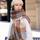 2025 new women's autumn and winter scarves, Korean-style versatile pleated plaid student scarves, men's faux cashmere warm shawls 2025 new women's autumn and winter scarves, Korean-style versatile pleated plaid student scarves, men's faux cashmere warm shawls