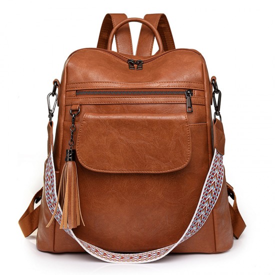 New women's bags, cross-border new large-capacity retro dual-use shoulder and crossbody bags, casual women's backpacks.
