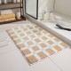 Cream-style absorbent bathroom mats, black and white heart-shaped doormats, non-slip bedroom bedside mats Cream-style absorbent bathroom mats, black and white heart-shaped doormats, non-slip bedroom bedside mats