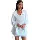 2025 summer new style lace-up shirt and shorts two-piece suit for women, French-style loose-fitting flared sleeve casual top and shorts set 2025 summer new style lace-up shirt and shorts two-piece suit for women, French-style loose-fitting flared sleeve casual top and shorts set