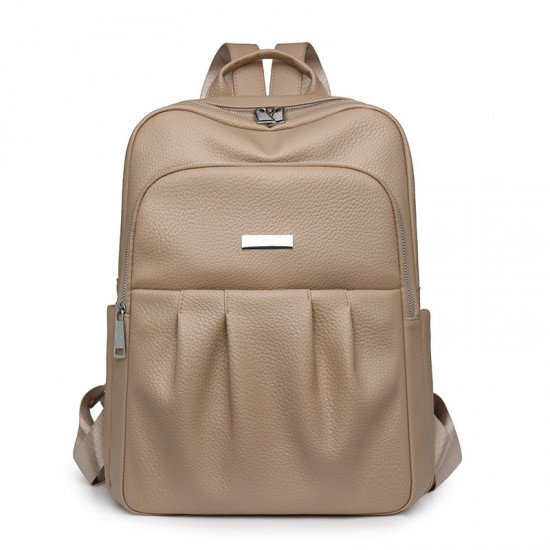 New simple women's backpacks, 2025 summer casual women's backpacks, stylish, solid-color, lightweight Longbu Women's Backpack