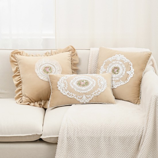 Cross-border Nordic INS towel embroidery, cute sofa and bedroom cushion with star and bow pattern. Cross-border Nordic INS towel embroidery, cute sofa and bedroom cushion with star and bow pattern.
